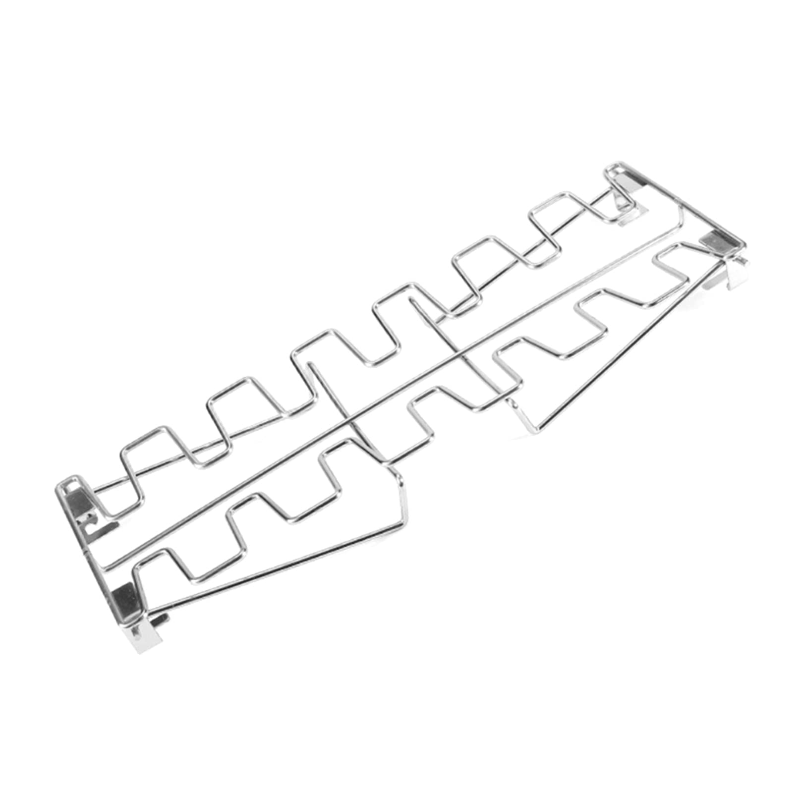 Mekalero Stainless Steel Barbecue Roaster Stand Tray Chicken Wing Leg Rack Grill with BBQ Pan Barbecue Accessories