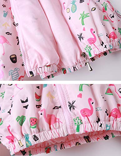 Image of Feidoog Kids Baby Toddler Girls Cartoon Spring Fall Outerwear Windbreaker Zipper Hooded Jackets Coat