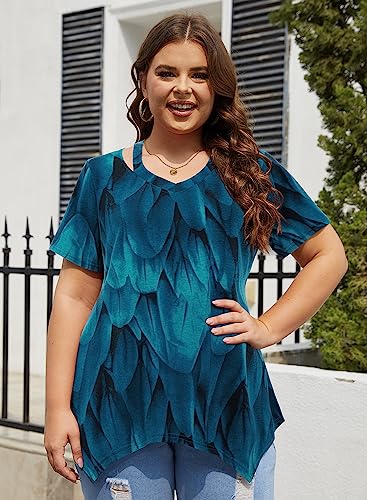 Bulotus Womens Short Sleeve Tunic Tops Cut Out V Neck Dressy Casual Loose Fit Long Tops3