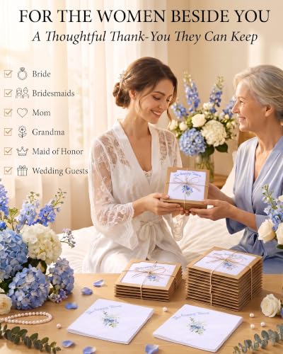 Image of Kinlop 6 /12 Pcs Happy Tears Handkerchiefs Lace