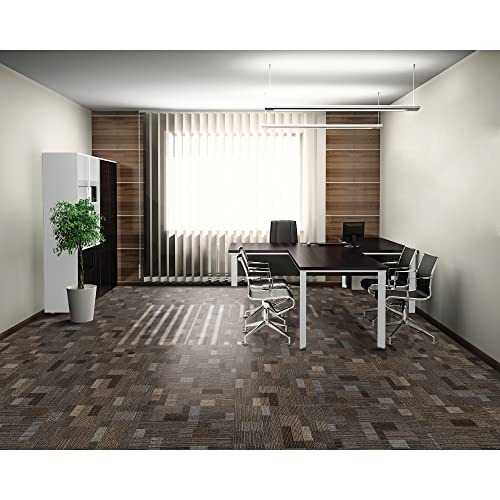 Image of Mohawk Basics 24 inch x 24 inch Berber (Loop pile), 0.09 inch Pile Height, Carpet Tile, PET Fiber, Coffee Color, (24 Tiles), (96 sqft /carton)
