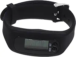 BESPORTBLE Relógio de pedômetro esportivo multifuncional LED, monitoramento de calorias, pulseira preta elegante para contador de passos preciso para idades e exibição de quilometragem real