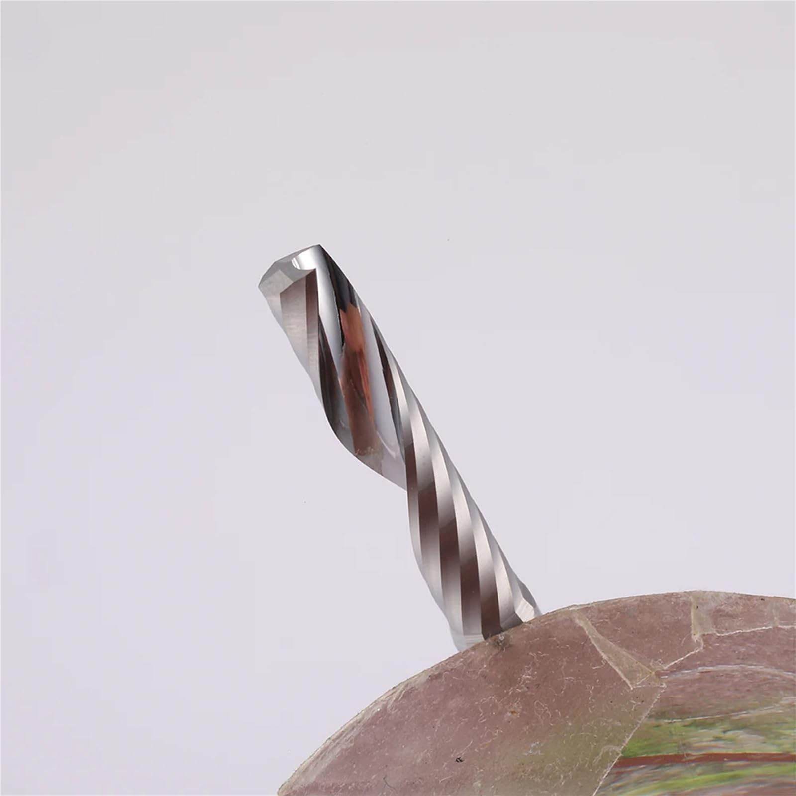 10 Stück einschneidige Spiralfräser 3,175 mm, 4 mm, 5 mm, 6 mm, 8 mm, 10 mm, 12 mm Schaftfräser for Acryl und Holz (Aufwärtsschnitt),DIY-Werkzeug(4x17x45L)