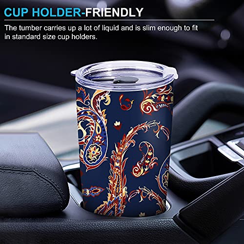 NymphFable 20oz Estilo Paisley Taza Termo Cafe para Llevar Taza Termica Acero Inoxidable Taza Personalizada - Imagen 7