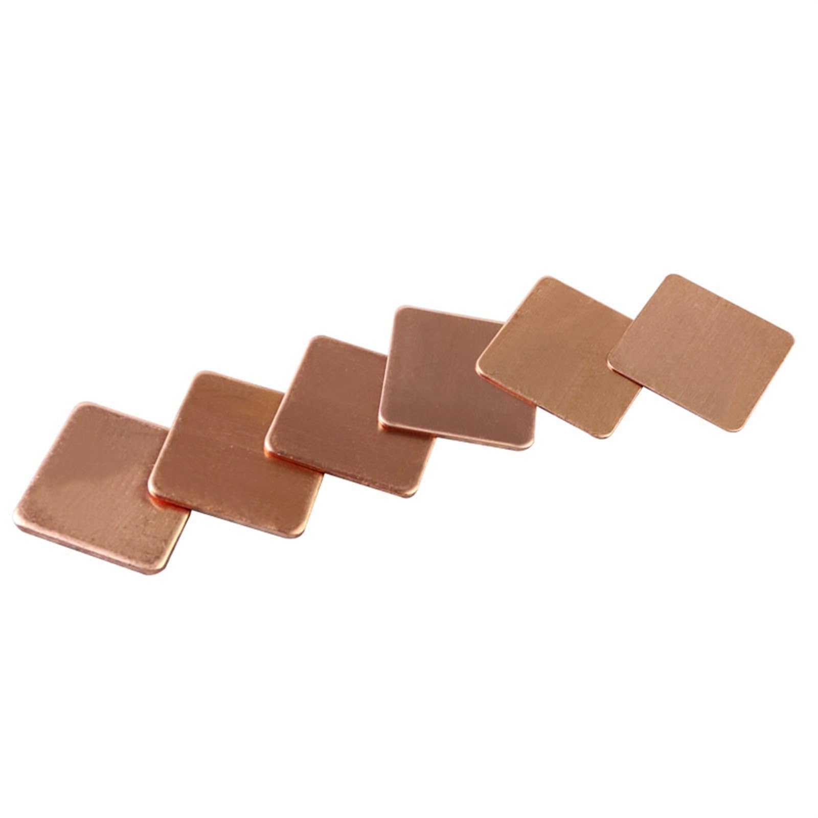 10 stks Koperen Shim, Koperen Plaat Shim Stuk Heatsink, 401 W/mk Thermische geleidbaarheid Thermische Pad voor Laptop Desktop Computer GPU CPU 20 * 20mm(1,5 mm