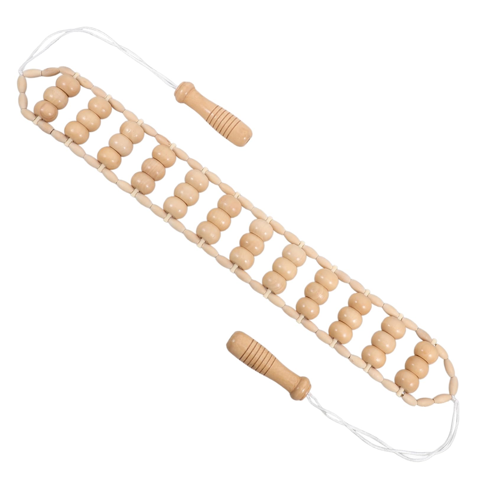 NOLITOY Masajeador Cervical y Espalda De Madera Correa Herramienta De Masaje Rodillo Para Piernas y