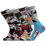 YFUNNLE Character Fun Crazy Socks Pack(5Pairs) Funny Novelty Anime Socks Funky Dress Socks For Men Women Size 9-12