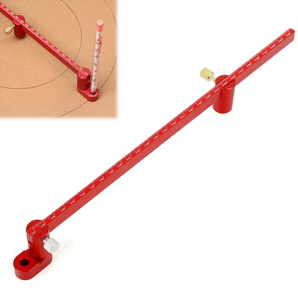 Serplex® 300mm Woodworking Compass Scriber Precision Aluminum Alloy Marking Gauge with Adjustable Arms for Arc Drawing & Parallel Line Scribing-image-5