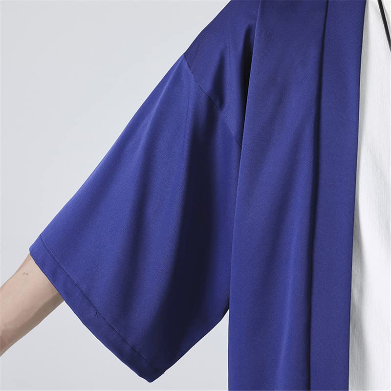 Shanghai Story Solid Drop Shoulder Japanese Kimono Cardigan Yukata Men's Open Front Cardigan Cloak4