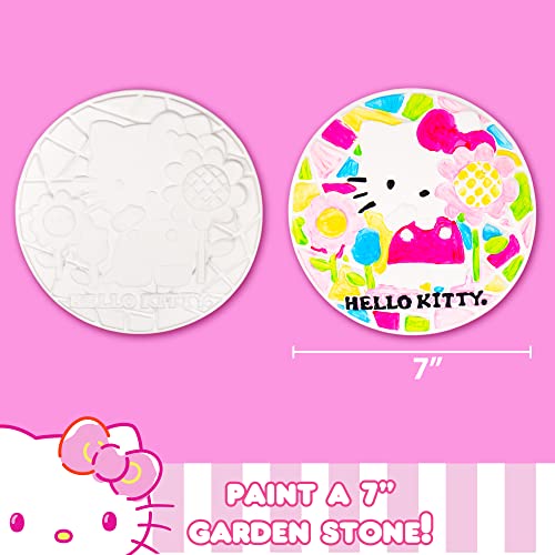 Image of Sanrio Hello Kitty Paint Your Own Stepping Stone, Includes 7 inch 6 Paints & 1 Paintbrush, Cute Gifts for Kids Teens Girls Adults