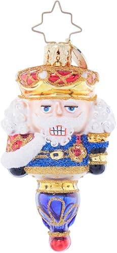 Miniatura 6 de Christopher Radko Decoración de cristal europeo hecha a mano para árbol de Navidad, corona alegre