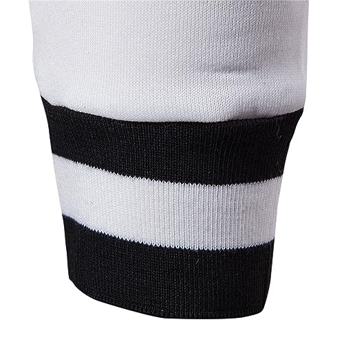 Wankang Men's V Neck Sweatshirt Casual Athletic Jumper Sweater Shirts Fall Long Sleeve Contrast Color Pullover Top for Men4