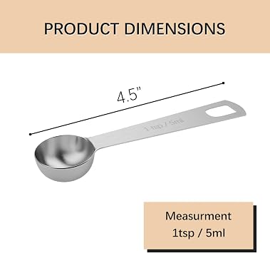 1PCS 1tsp & 1PCS 1/2tsp Measuring Spoon Bundle