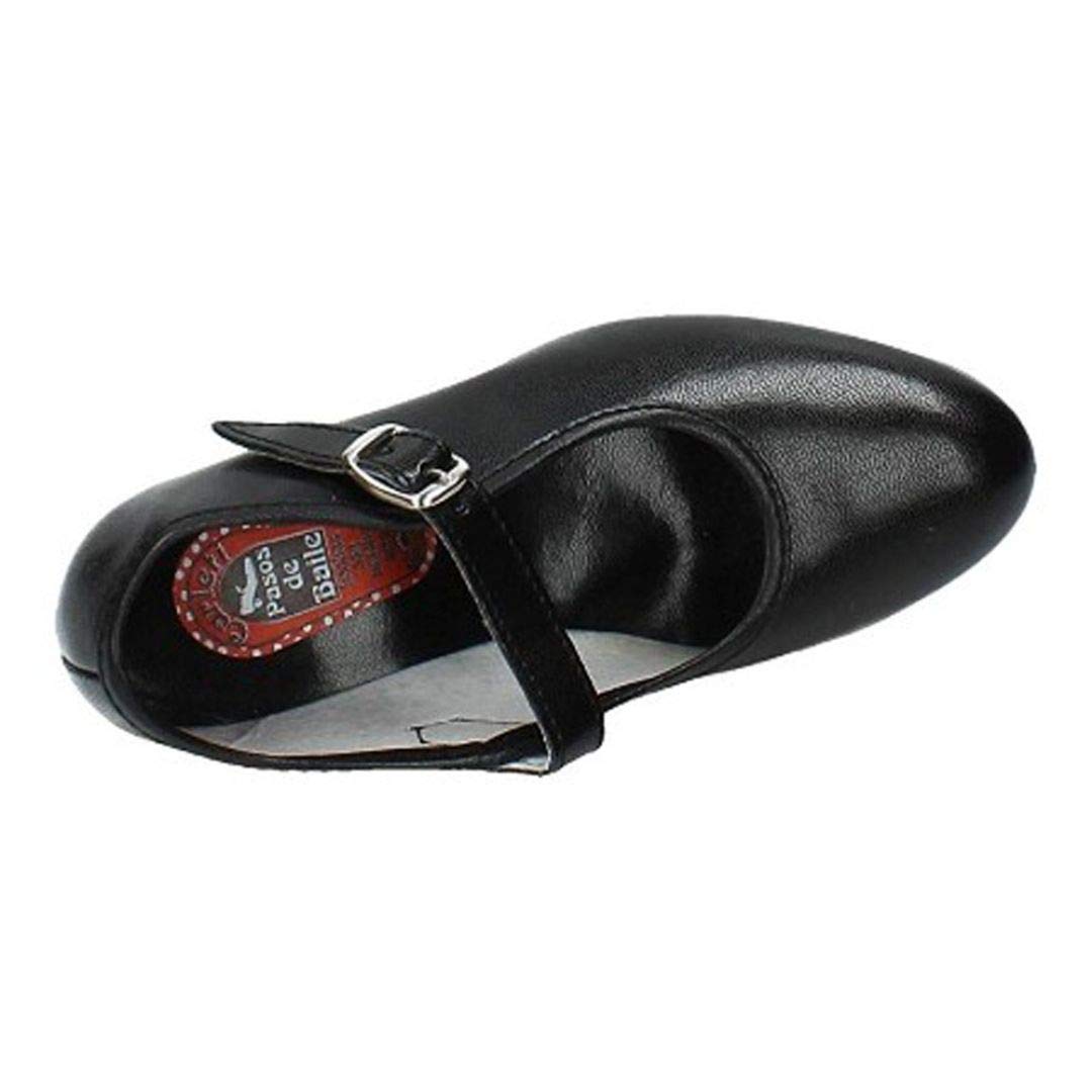 Creaciones Pasos DE BAILE15 Zapatos Flamenca - Sintético para: NIÑA Color: Negro Talla: