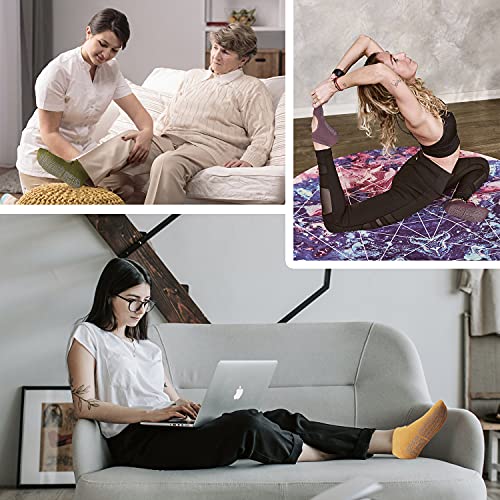 Image of Non Slip Grip Yoga Socks for Women with Cushion for Pilates, Barre, Dance