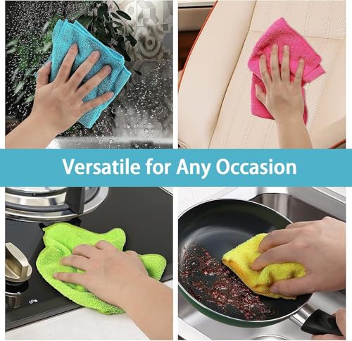 Image of bkr Microfiber Cleaning Cloth, Pack Cleaning Rag, Cleaning Towels with Color Assorted (2)