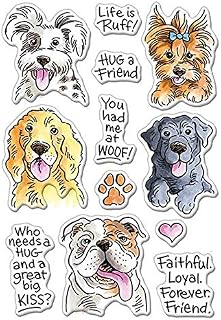 Lovely Pet Dogs Different Type Faithful Loyal Forever Friend Clear Rubber Stamp Metal Cutting Die Set for Card Making DIY Scrapbooking Embossing Stencil Album Gift Cards Home Decoration Paper Crafts