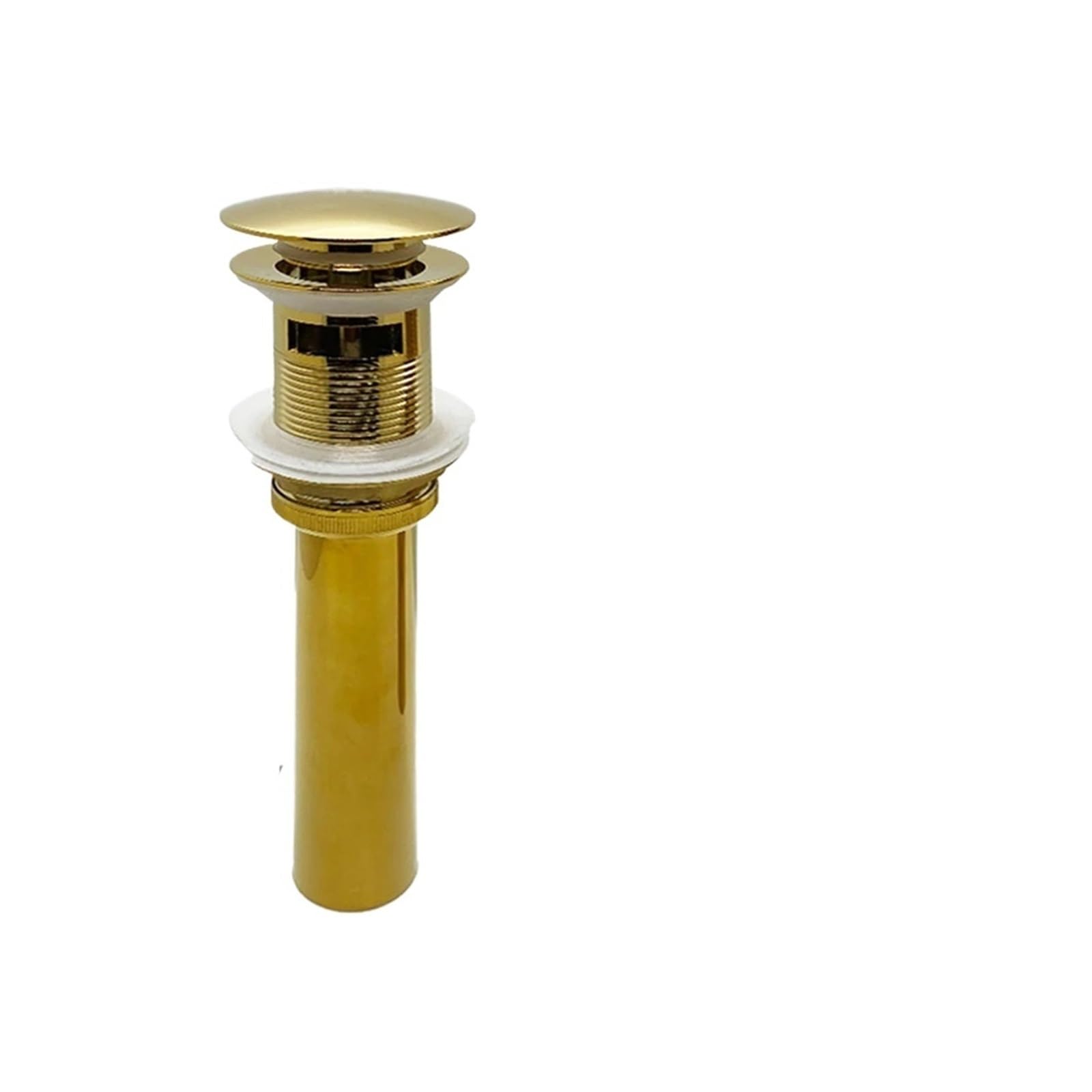 Pop Up Clack, Bathroom Pop Up Sink Plug Replacement with Strainer Multicolor Waste Stopper(Golden Overflow)