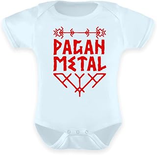 Asatru Pagan Metal - Body para bebé, Color Rojo Azul Pastel 12-18 Meses