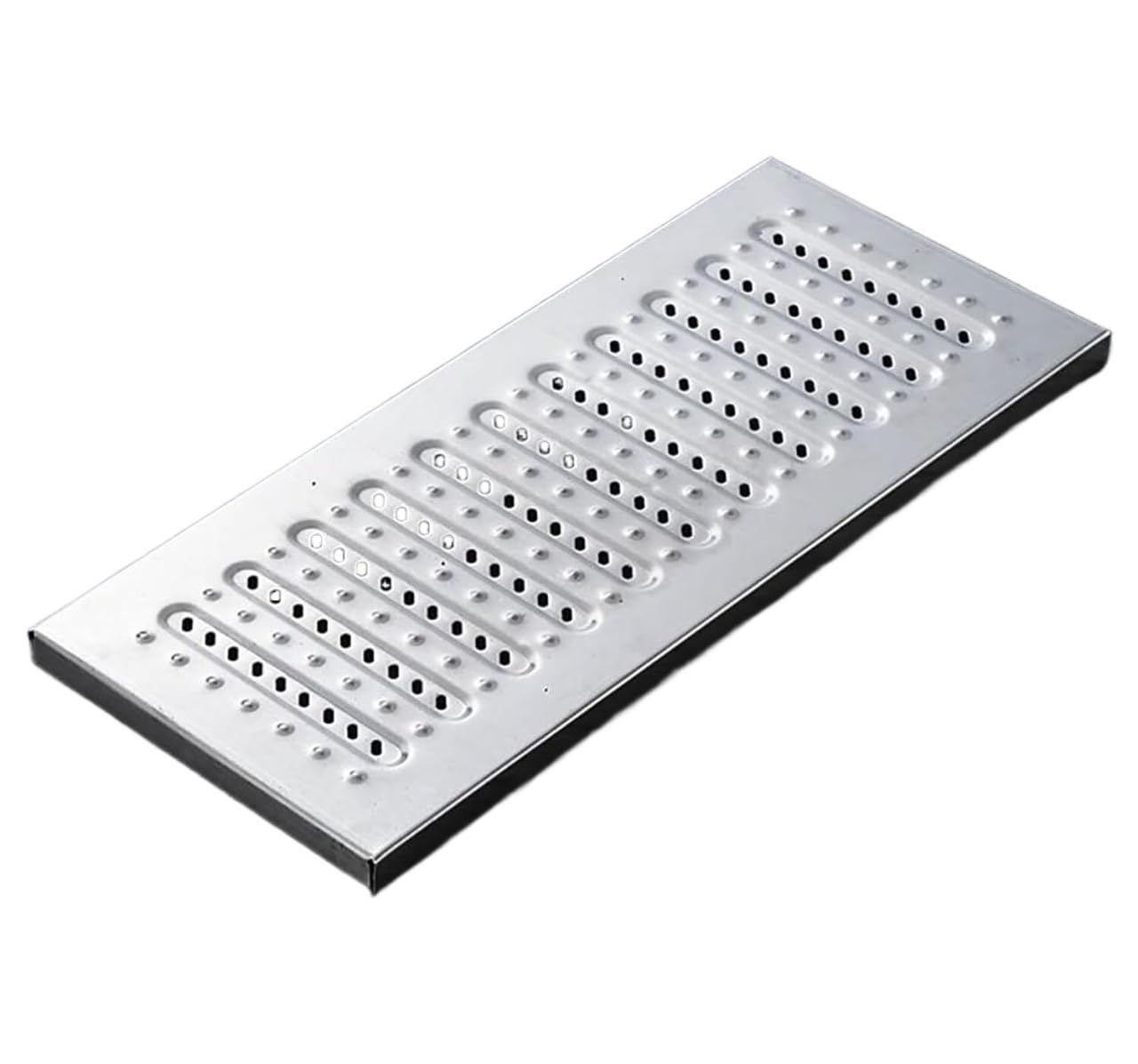 Cubierta de rejilla de drenaje de zanja de acero inoxidable - Rejilla de drenaje de piso antideslizante(58x30x2.5cm 4pcs(2mm))
