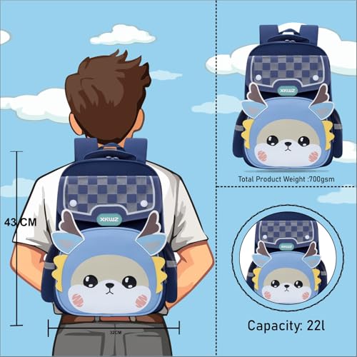 Image of Tinytot 22 Litre 17-Inch Waterproof Large School Bag for Boys & Girls, Kids School Bag, School Backpack for Girls and Boys, for Kids, Ideal for Children