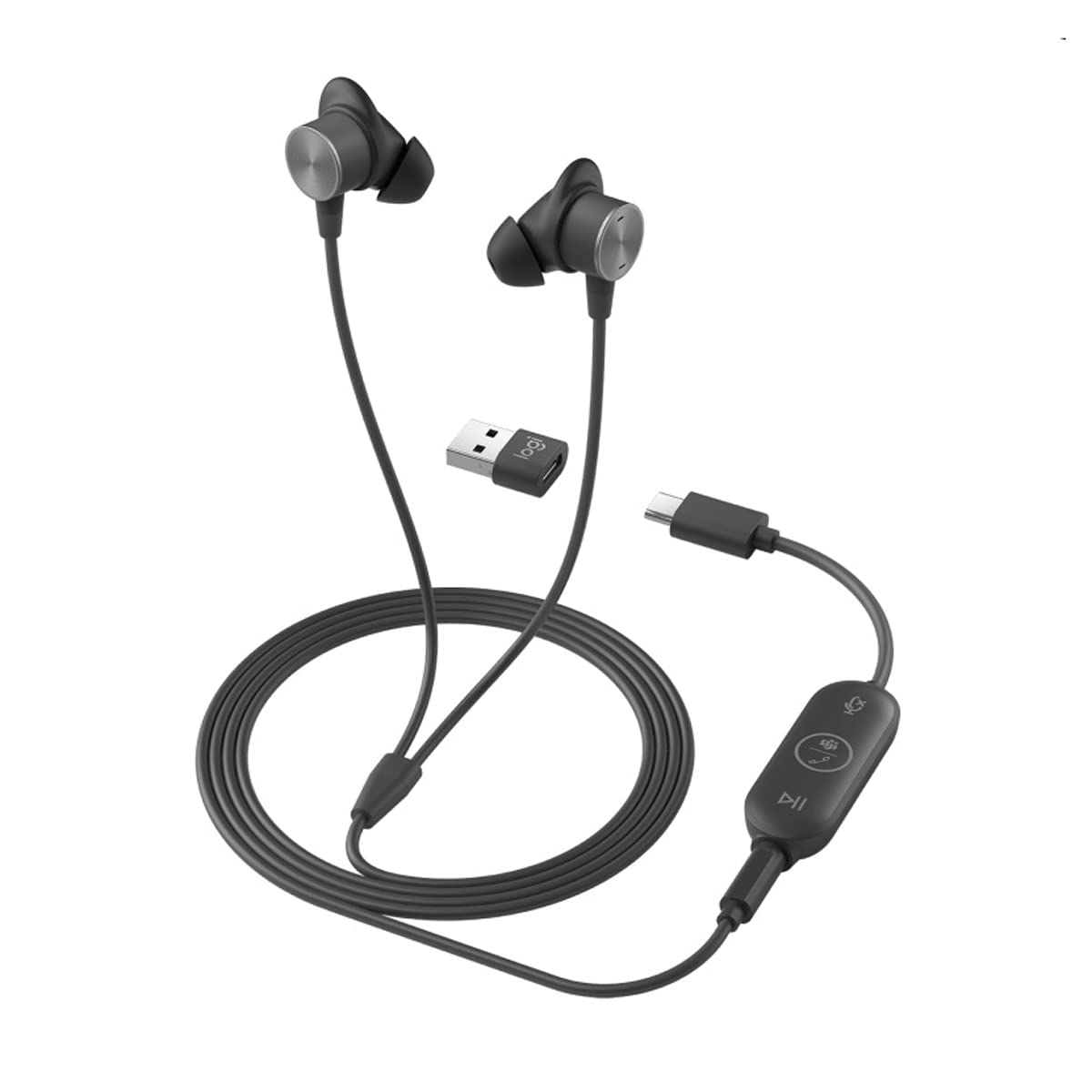 Logitech Zone Wired Graphite LOGI Zone Wired Earbuds Teams