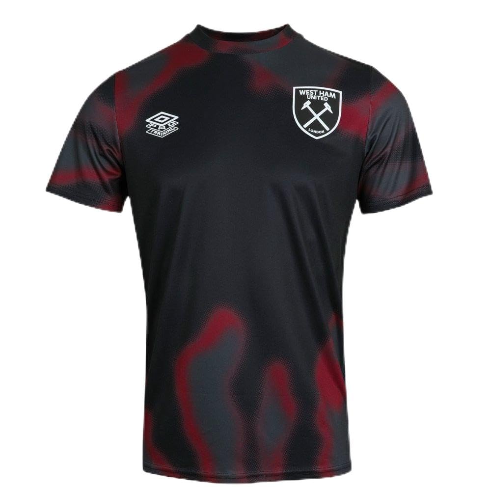 Umbro Black/New Claret/Carbon Childrens/Kids 24/25 West Ham United Fc Warm Up Jersey (13 Years) ()