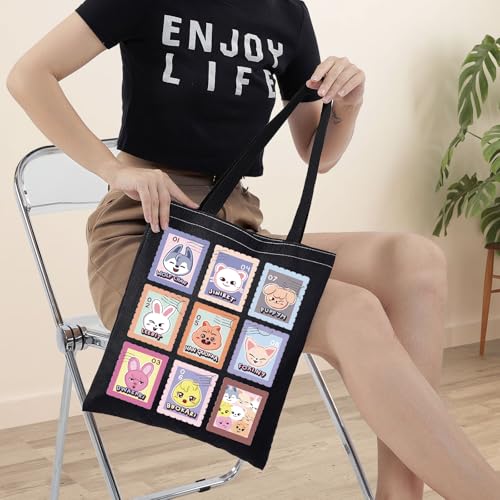 BWWKTOP Pop Music Group Canvas Tote Bag Korean Pop Music Gifts Boy Band Shoulder Bag miniatura 3