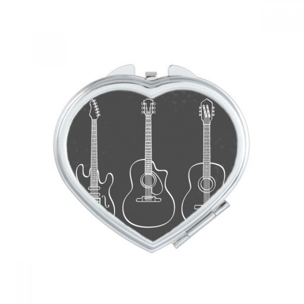 Miroir de maquillage compact pour corriger son teint partout avec le motif piano musique