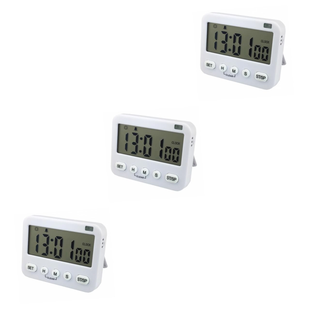 TOPBATHY Timer Di Allarme Regolabile Da 3 Pezzi Con Display A Led Schermo Silenzioso/conto Alla Rovescia Per Ragazzi E Ragazze Insegnanti Uso Domestico