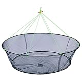 OMKMNOE Neue Fischereischutz, Hebenetz Fischernetz Bewegliches Netz Handwerfen Netz Fischereibedarf Kaliber Einen Meter,Schwarz