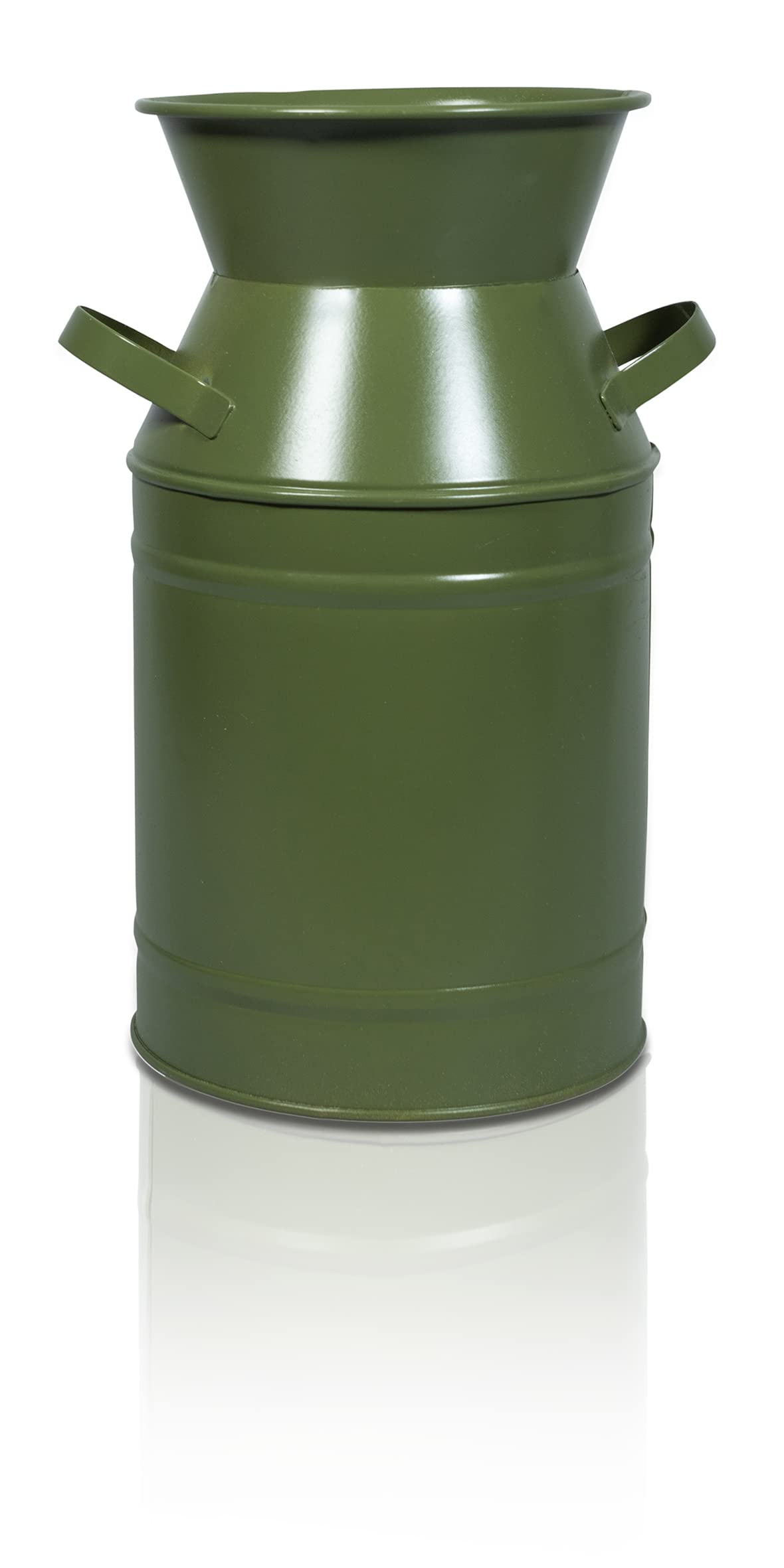 Rackhams Dark/Green Vintage Metal Milk Churn Planter