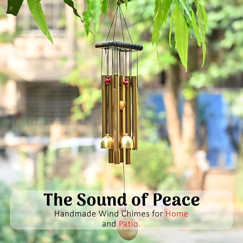 Image of ZAICUS Wind Chime for Home Decor, Balcony, Garden, Door, Outdoor & Indoor Use - Metal Hanging Bell Windchime 52cm
