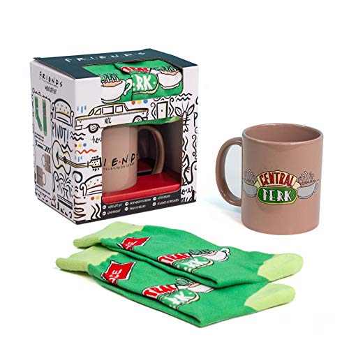 numskull Socks and mug Gift Set Regalo Taza y calcetín Friends, Multi-Coloured, One Size Unisex Adulto
