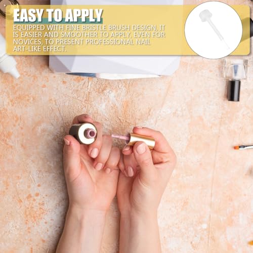 ZJIVQO 200PCS Nail Brush Replacement Nail Polish Replacement Brush with Cap Dip Activator Brush Dip Powder Replacement Liquid Brush Nail Cleaner for DIY Nail Art Home Salon - Image 4