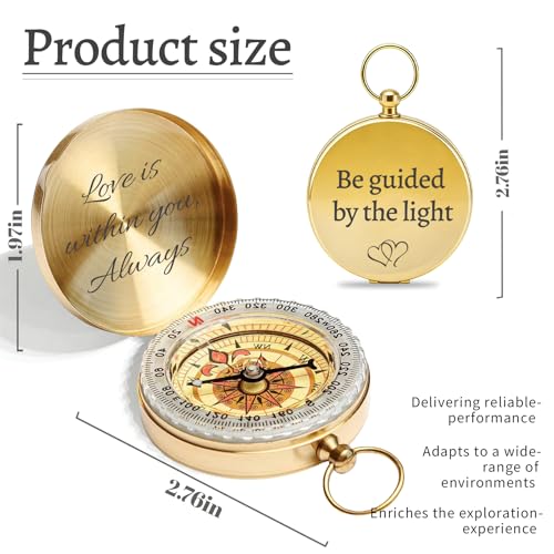 Brújula personalizada de latón con llavero compacto miniatura 5