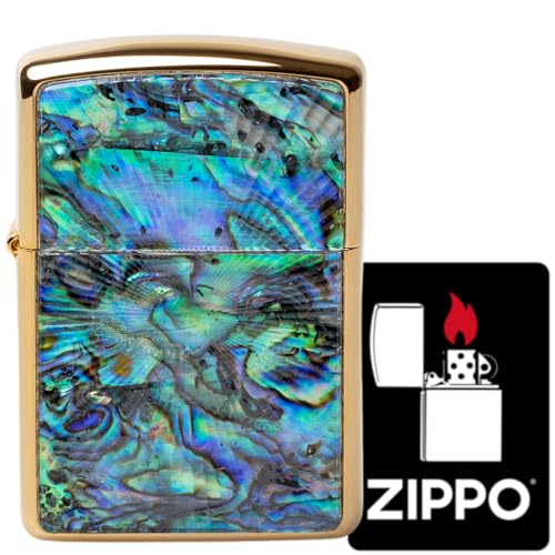 Encendedor Zippo aceite con diseño dorado y doble cara miniatura 2