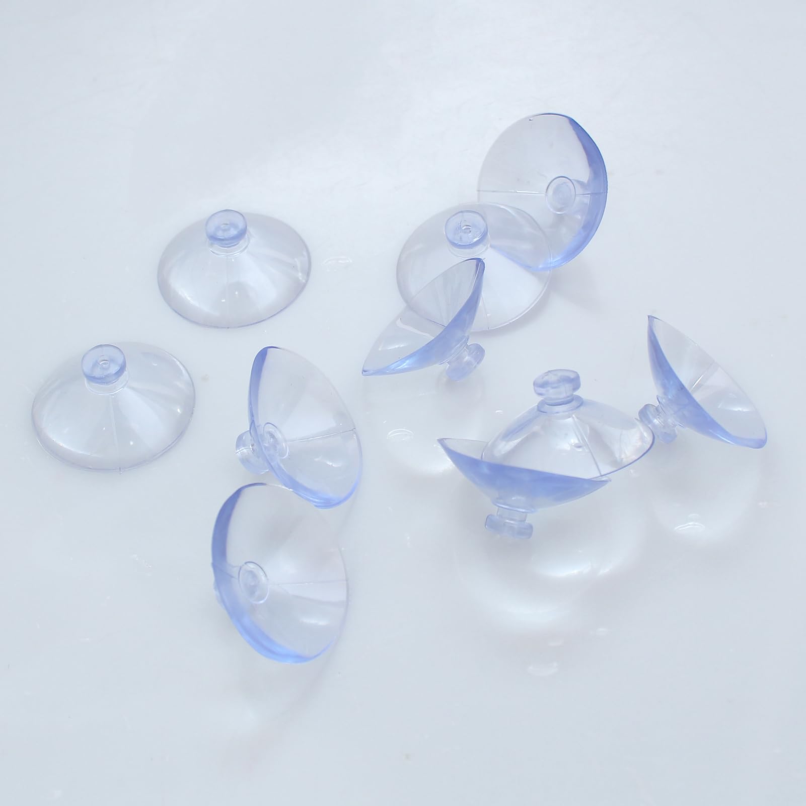 Ventosas Transparentes de PVC 30mm 10 Piezas para Cristal Baño Armario