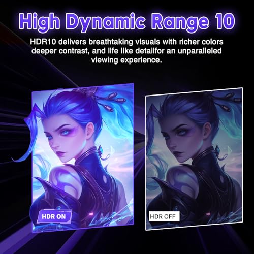 Image of Viewedge 24 Inch Gaming Monitor with 240Hz, VA 1ms, FHD 1080p and HDR 10 PC Computer Monitor with 110% sRGB, Bluelight Filter, 2 HDMI & 1 DP Port, Support Adaptive Sync and Wall Mounted