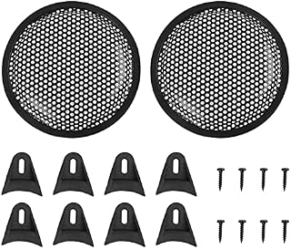 X AUTOHAUX 2pcs 6" Mesh Protector Car Speaker Cover Woofer Subwoofer Grill