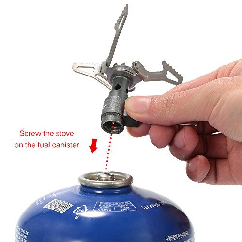 Fogão Externo, Romacci Fogão a gás de liga de titânio + adaptador de tanque de gás