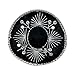 YAJUA Mini Small 6-Inch Authentic Made in Mexico Mariachi Black Hat with Silver Stitching - Mexican Charro Sombrero for Fiesta Themed Parties or Small Dog/Cat Costume (Black)