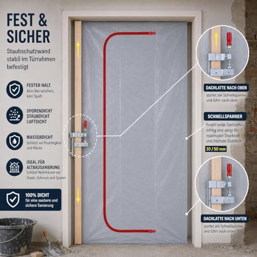Porte anti-poussière XXL pour éviter la poussière pendant les travaux de rénovation