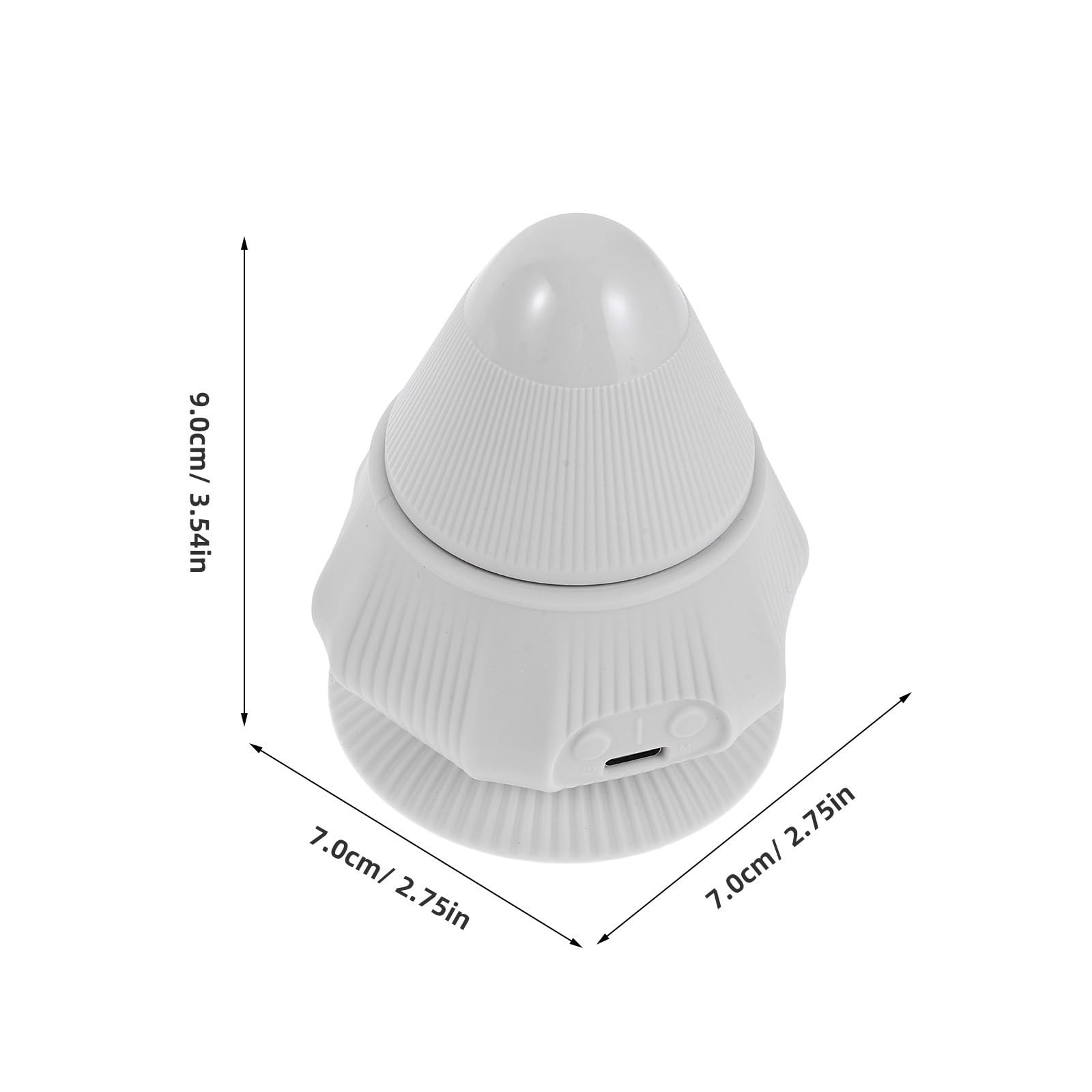 Mikikit Tragbares Multifunktions Massagegerät mit Vibrations und Wärmefunktion Massageball mit Konischem Design aus Kunststoff Leicht und Wandmontierbar für Nacken und Schultern im Büro