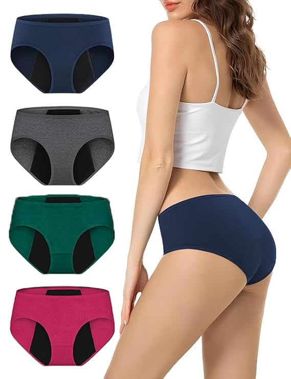 Image of Period for Women Heavy Flow Hipster Period Panty.Leak-Proof & Reusable Washable Period Panties|Heavy Flow Protection for Women & Teens (Pack 4)