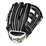 Mizuno Damen GPSF2-1200 Ballhandschuh, Schwarz-Weiß H Web, 12 Inch