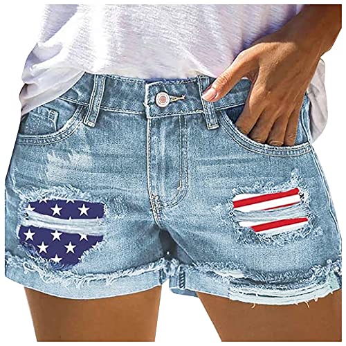 Rousese Jeans For Women Ripped Women's Summer Ladies Jeans Ragged Tassel Sexy Denim Shorts, Blue-02 #TOP4