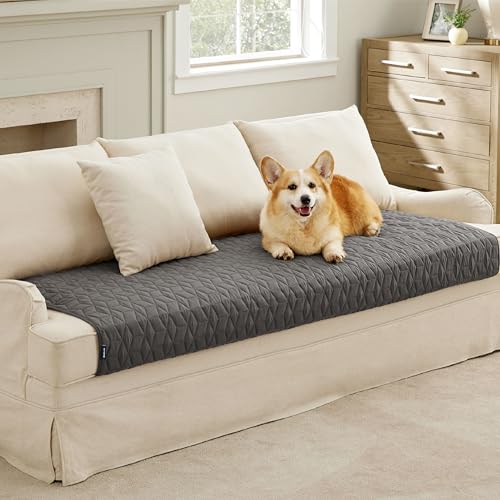 BEDSURE wasserdichte Hundedecke - 76x178 cm, Polyester, rutschfest, schmutzabweisend, Dunkelgrau
