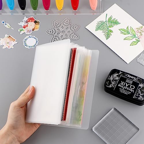 Image of A6 Clear Stamps Storage - 3 Set Embossing Folder & Seal Bags Keeper for DIY Scrapbooking & Crafts