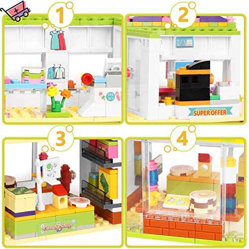 EP EXERCISE N PLAY Friends Supermarkt Spielzeug, Friends Friseursalon Bausteine Set, STEM Lernen Rollenspielfähiger… – Bild 3